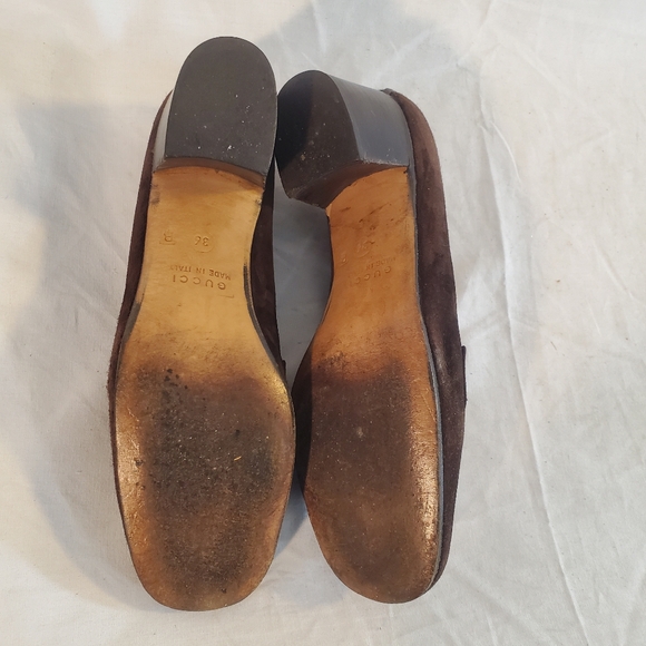 Vintage GUCCI Women’s Size 36 Brown Suede Heel Loafers - Picture 9 of 9
